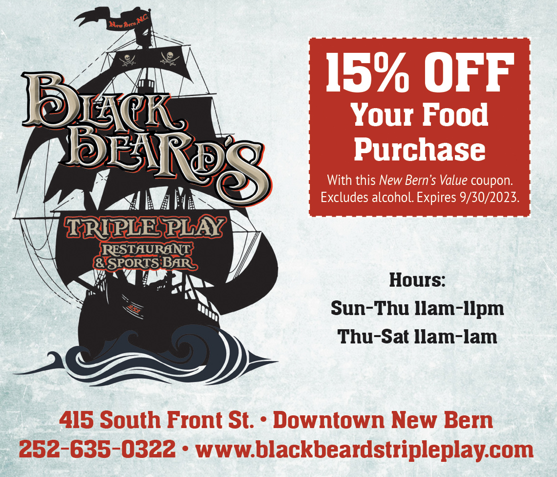 Blackbeard's Restaurant & Sports Bar - New Bern's Value